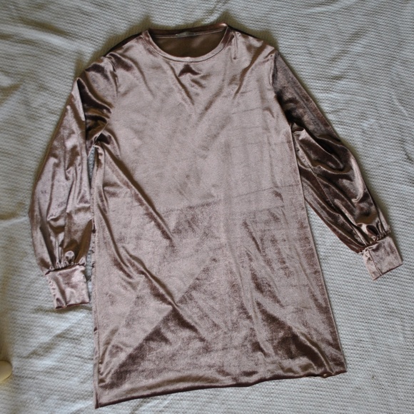 ZARA Suede Dusty Rose Dress - Picture 5 of 5